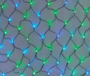 イルミネーション ミルキーウェイネットライト180球黄緑×青 ブラックコード きれい 美しい 光 冬 クリスマス ツリー パーティー イベント 飾り エコ 電飾 LED 野外 屋