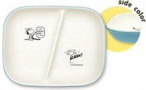 【日本製】 スヌーピー SNOOPY スクエアワンプレートS ブルー 青 ホース ウッドストック ピーナッツ すぬーぴー キャラクター プレート お皿 食事 食器 キッチン 雑貨
