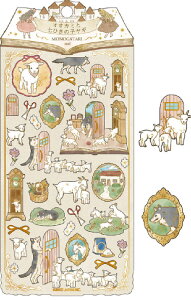 【送料無料】 童話シリーズ 物語シールセット 【10枚セット】 オオカミと七ひきの子ヤギ 絵本 ステッカー 文房具 勉強 雑貨 グッズ かわいい