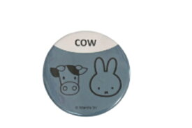 【送料無料】　【日本製】　miffy　ミッフィー　缶バッジCOW　ミッフィーアンドアニマルズ　ディック・ブルーナ　絵本　アニメ　缶　缶バッチ　バッチ　バッジ　カンバッジ　カンバッチ　雑貨　グッズ　かわいい