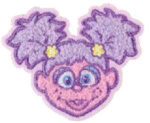 【送料無料】 セサミストリート モコモコ刺繍ステッカーアビー アメキャラ シール アイロン ワッペン 雑貨 グッズ かわいい