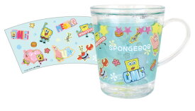 スポンジ・ボブ　ウォーターカップステッカー　ボブ　アメキャラ　アニメ　マグ　コップ　カップ　食事　食器　キッチン　雑貨　グッズ　かわいい