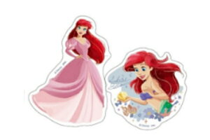 【送料無料】【日本製】【ディズニープリンセス】【くすみシリーズ】クリアステッカーセット【アリエル】【リトルマーメイド】【姫】【映画】【アニメ】【シール】【文房具】【2枚入り