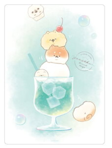 セット商品 10枚入り 【日本製】  オリジナル いーすとけん。 下敷きクリームソーダ イヌ 動物 アニマル 下じき したじき シート 文房具 学校 勉強 雑貨 グッズ か