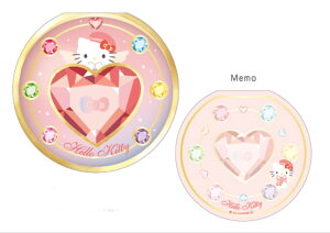 サンリオキャラクターズ コンパクト風メモマジカルジュエリー ハローキティ メモ帳 文房具 学校 勉強 雑貨 グッズ かわいい