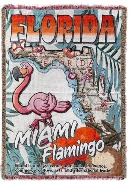 楽天市場】アメリカン雑貨 フリンジタペストリーTPS-FLORIDA アメリカ 