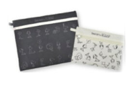 【送料無料】　　スヌーピー　SNOOPY　2Pステーショナリーポーチスヌーピーとファーロン　ウッドストック　ピーナッツ　ケース　小物入れ　ペン入れ　筆箱　収納　文房具入れ　学校　勉強　2個入り　2個セット　雑貨　グッズ　かわいい