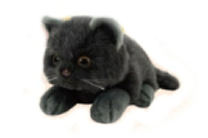 【送料無料】  オリジナル コネコシリーズ ぬいぐるみチャコール ネコ 動物 アニマル 人形 ドール マスコット おもちゃ 子供 キッズ インテリア 雑貨 グッズ かわい