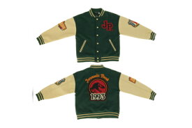 ジュラシックワールド　スタジャン3L　グリーン　緑　ジュラシック　映画　アウター　ジャンパー　服　メンズ　男性　ファッション　雑貨　グッズ　かわいい