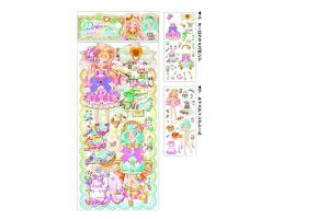セット商品 10枚入り オリジナル ドリーミーファッションシールセットスウィートハニーマジック 女の子 ステッカー 着せ替えシール 文房具 雑貨 グッズ かわいい