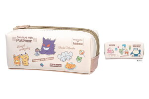ポケットモンスター ツインファスナーマルチケースカフェロゴ整列 ピカチュウ ポケモン ゲーム アニメ 映画 ポーチ ペン入れ 筆箱 収納 文房具 学校 勉強 雑貨 グッズ