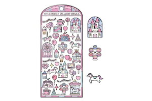 【送料無料】  セット商品 10枚入り オリジナル ステンドグラスシールユメノクニグラス ステッカー プチ ミニ 文房具 雑貨 グッズ かわいい