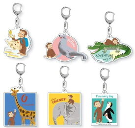 【送料無料】　　【クジ】　【日本製】　　おさるのジョージ　トレーディングアクリルキーホルダーIN THE CITY　ひとまねこざる　Curious George　絵本　アニメ　キャラクター　キーリング　チャーム　鍵　【くじ】　ランダム　雑貨　グッズ　かわいい