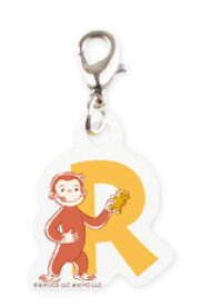 【送料無料】　おさるのジョージ　ミニっとイニシャルチャームR　ジョージ　ひとまねこざる　Curious George　絵本　アニメ　キャラクター　キーホルダー　キーリング　チャーム　鍵　雑貨　グッズ　かわいい