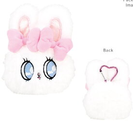 エスターバニー　カラビナ付きぬいぐるみファスナーマスコットクリームバニー　ウサギ　動物　アニマル　ポーチ　ケース　小物入れ　収納　キーホルダー　キーリング　カラビナ　ぬいぐるみ　雑貨　グッズ　かわいい