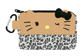 サンリオキャラクターズ　日焼けシリーズ　ティッシュポーチレオパード　ハローキティ　ケース　小物入れ　収納　メイク　化粧　コスメ　雑貨　グッズ　かわいい