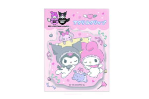 サンリオキャラクターズ アクリルクリップエンジェル マイメロディ×クロミ 留め 文房具 雑貨 グッズ かわいい