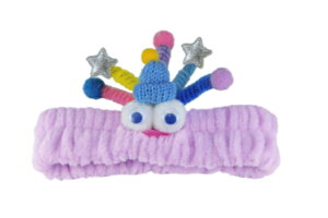 オリジナル ファニーヘアバンドパープル 紫 パリピアン 髪留め バンド ヘアバン お風呂 洗顔 メイク コスメ 化粧 雑貨 グッズ かわいい