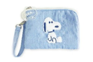【送料無料】 スヌーピー SNOOPY デイリーパスケースブルー 青 ぬいぐるみ ピーナッツ ウッドストック すぬーぴー アニメ キャラクター ポーチ カード入れ 定期入れ 収納