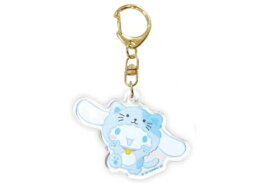 日本製　サンリオキャラクターズ　バンザイシリーズ　アクリルキーホルダーシナモロール×ネコ　キーホルダー　キーリング　チャーム　鍵　雑貨　グッズ　かわいい