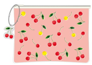 【送料無料】 オリジナル PVCポーチチェリー サクランボ フルーツ ケース 小物入れ 収納 メイク 化粧 コスメ 雑貨 グッズ かわいい