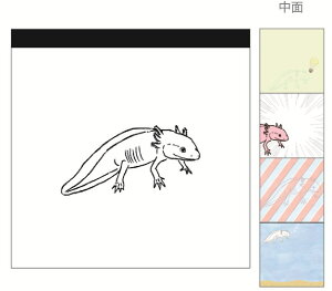 【5個セット】 【セット】 【セット商品】 【日本製】 オリジナル メモパッド・スクエアウーパールーパー Animal Series 動物 メモ帳 文房具 雑貨 グッズ かわいい