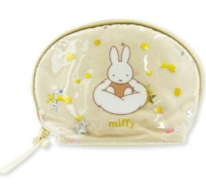 miffy ミッフィー ドリーミーシリーズ ラウンドポーチアイボリー ウサギ ディック・ブルーナ 絵本 アニメ ケース 小物入れ 収納 メイク 化粧 コスメ 雑貨 グッズ かわ