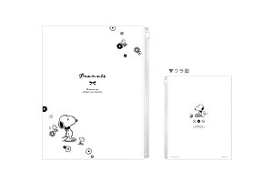【送料無料】 スヌーピー SNOOPY ファスナー付き6ポケットクリアファイルmonochrome flower ピーナッツ ウッドストック すぬーぴー ケース ファイル入れ 整理 収納 文房具 学校