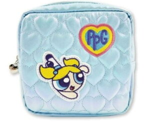 パワーパフガールズ  オーロラハートシリーズ スクエアポーチバブルス パワパフ アニメ アメキャラ ケース 小物入れ 収納 メイク 化粧 コスメ 雑貨 グッズ かわいい