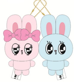 エスターバニー　ニコぬいキーホルダーリボンバニー×ブルーバニー　ウサギ　動物　アニマル　キーホルダー　キーリング　チャーム　鍵　ぬいぐるみ　マスコット　人形　ドール　ニコイチ　ペア　お揃い　友達　フレンズ　雑貨　グッズ　かわいい