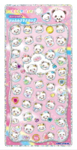 【送料無料】 【10枚セット】 【セット】 【セット商品】 オリジナル ジュエルプチドロップステッカーもちもちぱんだ 平成レトロ 動物 アニマル シール ステッカー ワンポ