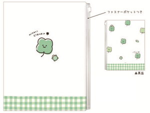 【送料無料】 オリジナル 6ポケットクリアファイルニコリクローバー ケース カバー ファイル入れ 収納 文房具 学校 勉強 雑貨 グッズ かわいい