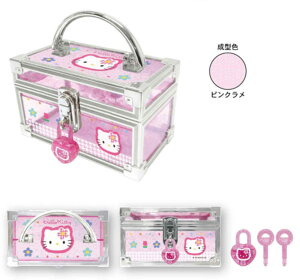 サンリオキャラクターズ 鍵付きミニバニティケースカオハナ ハローキティ ケース ボックス 小物入れ 収納 メイク 化粧 コスメ インテリア 雑貨 グッズ かわいい
