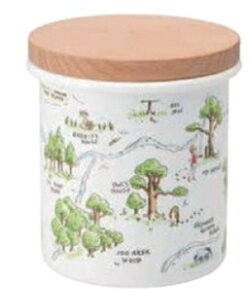 ディズニーキャラクター 木蓋付きホーローキャニスターくまのプーさん アニメ 映画 ケース  容器 入れ物 保存容器 お菓子入れ 小物入れ キッチン 収納 雑貨 グッズ かわ