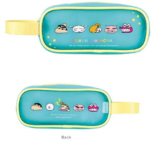 クレヨンしんちゃん ハンドル付きマットクリアポーチスタンダード 表情 しんのすけ アニメ 漫画 映画 ケース 小物入れ ペン入れ 筆箱 収納 文房具 メイク 化粧 コスメ