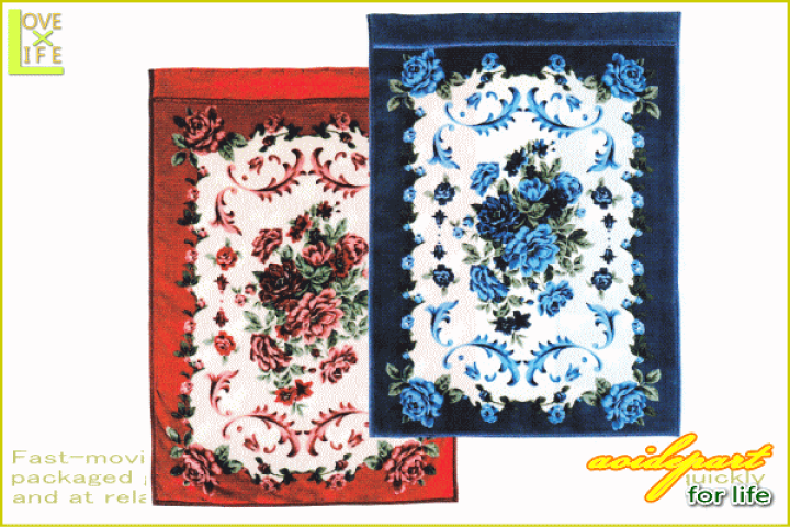 楽天市場】【オリジナル】2枚合わせ毛布【スーペリアフラワーブルー