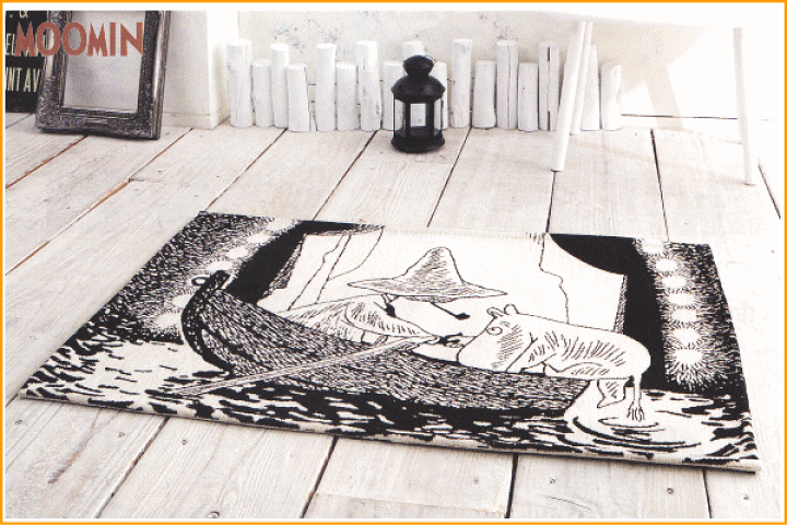 楽天市場】【ムーミン】【Moomin】ラグマット【水辺にて】【原画
