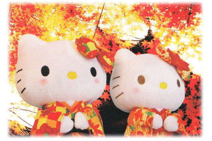 楽天市場 ハローキティ ぬいぐるみ 紅葉着物s キティちゃん サンリオ 和風 和柄 キャラクター キッズ お人形 人形 キッズ 子供 幼児 かわいい ａｏｉデパート