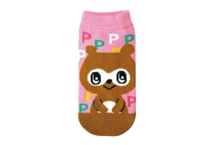 楽天市場 ポンタ Ponta スモプラキッズソックス ポンタアップ Pk Br ポンタカード キャラクター たぬき ソックス キッズ くつした 靴下 かわいい ａｏｉデパート
