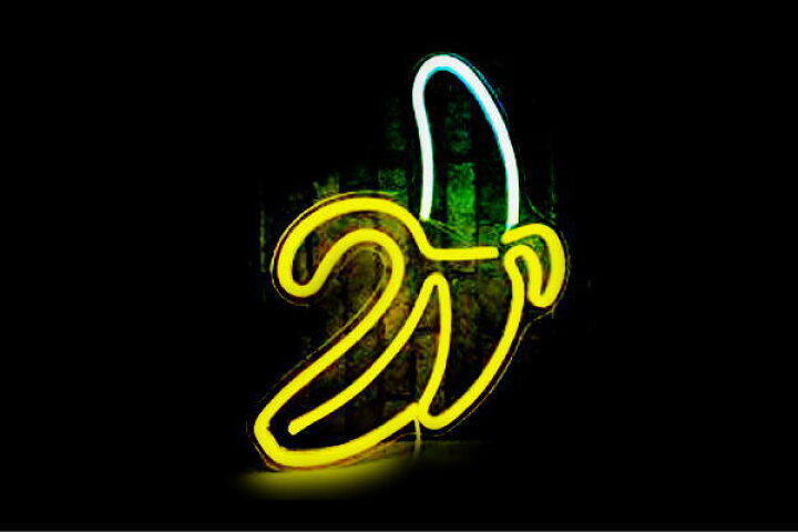 楽天市場 ネオン バナナ ばなな 果物 くだもの イラスト ネオンライト 電飾 Led ライト サイン Neon 看板 イルミネーション インテリア 店舗 ネオンサイン アメリカン雑貨 おしゃれ ａｏｉデパート