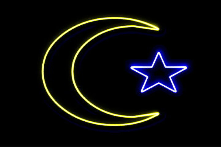 楽天市場 ネオン 三日月 つき 月 ムーン Moon 夜空 星 ほし イラスト ネオンライト 電飾 Led ライト サイン Neon 看板 イルミネーション インテリア 店舗 ネオンサイン アメリカン雑貨 おしゃれ