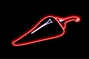 ネオン 赤唐辛子赤 唐辛子 トウガラシ とうがらし 野菜 やさい アイコン イラスト ネオンライト 電飾 LED ライト サイン neon 看板 イルミネーション インテリア 店舗