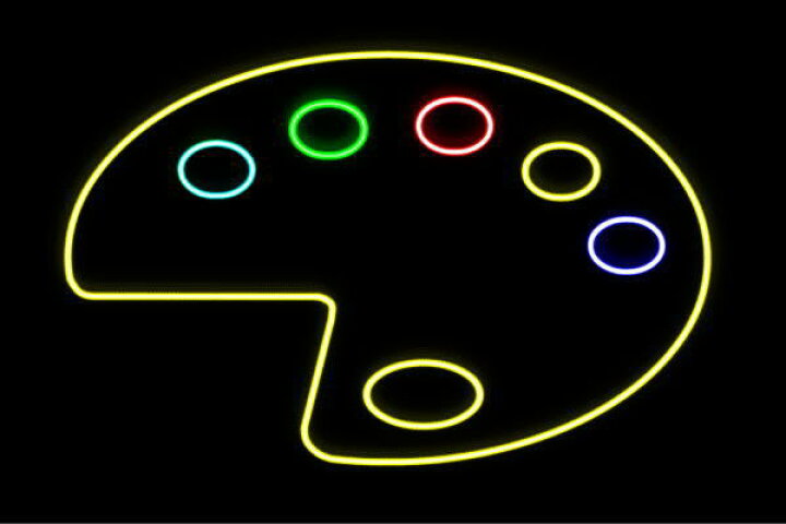 楽天市場 ネオン パレット 絵具 ペイント 絵 イラスト アイコン ネオンライト 電飾 Led ライト サイン Neon 看板 イルミネーション インテリア 店舗 ネオンサイン アメリカン雑貨 おしゃれ かわいい