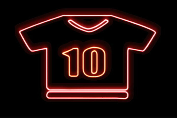 楽天市場 ネオン ユニフォーム 2 シャツ 背番号 服 衣類 スポーツ アイコン イラスト ネオンライト 電飾 Led ライト サイン Neon 看板 イルミネーション インテリア 店舗 ネオンサイン アメリカン雑貨