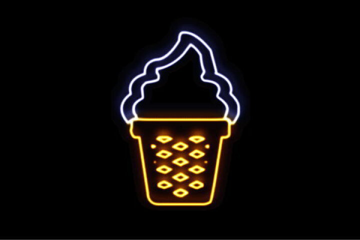 楽天市場 ネオン ソフトクリーム 4 Ice Cream アイスクリーム アイス イラスト ネオンライト 電飾 Led ライト サイン Neon 看板 イルミネーション インテリア 店舗 ネオンサイン アメリカン雑貨 おしゃれ