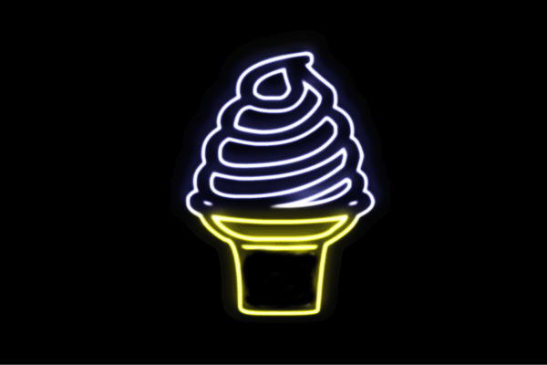 豪華 ネオン ソフトクリーム 7 Ice Cream アイスクリーム アイス イラスト ネオンライト 電飾 Led ライト サイン Neon 看板 イルミネーション インテリア 店舗 ネオンサイン アメリカン雑貨 おしゃれ かわいい