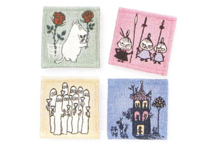 楽天市場 送料無料 ムーミン Moomin コースター ムーミンと仲間たち リトルミイ コップ置き 敷物 生活 キッチン雑貨 アニメ グッズ かわいい ａｏｉデパート