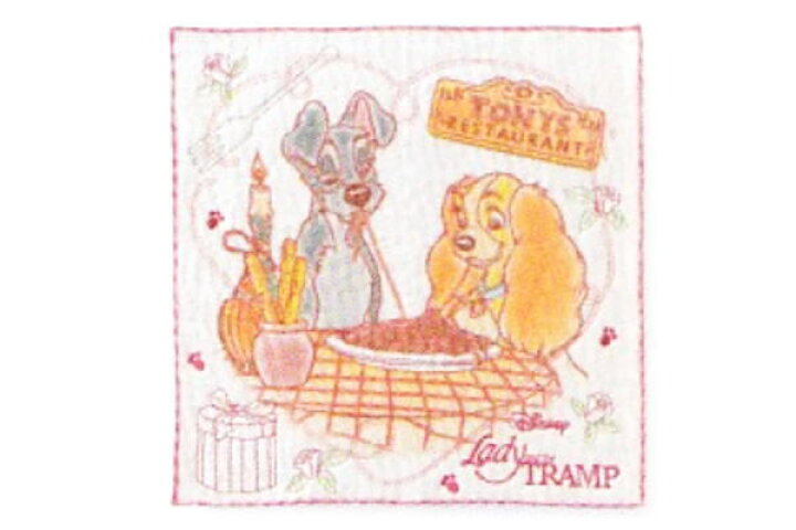 楽天市場 ディズニーキャラクター ミニタオル ワンダフルデイズ レディ わんわん物語 トランプ ディズニー 映画 アニメ タオル たおる ハンドタオル ハンカチ ａｏｉデパート