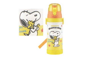 【スヌーピー】【SNOOPY】3Dロック付ワンプッシュダイレクトボトル【ピーナッツ】【ウッドストック】【すぬーぴー】【アニメ】【キャラクター】【ボトル】【水筒】【給水】【すいとう】