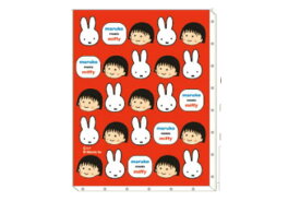 【ちびまる子ちゃん】【ミッフィー】ウォールキャンバス【レッド】 【maruko meets miffy】【まる子】【miffy】【絵本】【アニメ】【パネル】【ボード】【イラスト】【アート】【絵】【壁掛け】【インテリア】【雑貨】【グッズ】